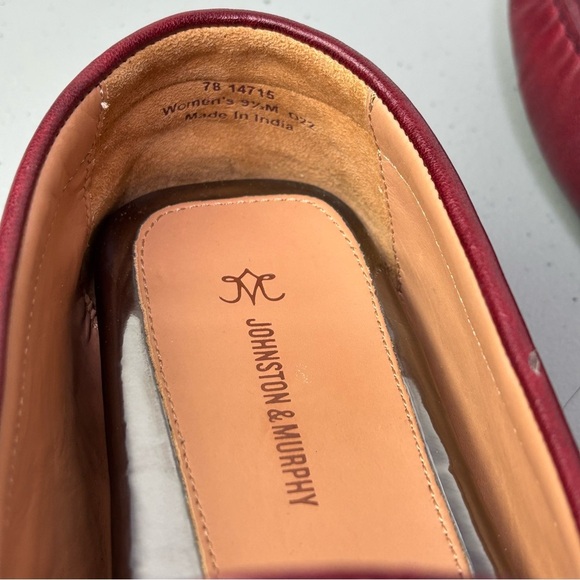 Johnston & Murphy Maggie Bit Red Driving Loafers Slip On 9.5M 78-14715 Flats - Picture 10 of 10